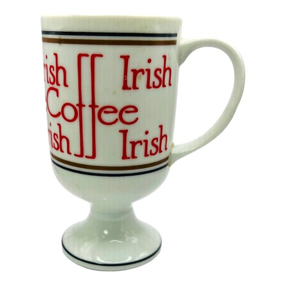 Set of 3 Footed Ceramic "Irish Coffee" Mugs by Graphic Gourmet - Picture 5 of 13